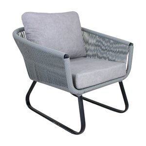 Poltrona Milão em Alumínio e Corda Sintetica Jardim Trama Original