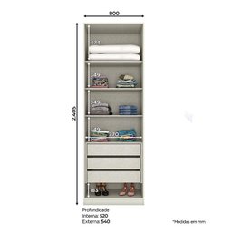 Armário 2 Portas com Espelhos 3 Gavetas Seletto Areia - Henn - 2 Armário 2 Portas com Espelhos 3 Gavetas Seletto Areia - Henn - 2