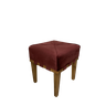 Puff banqueta Noé base de madeira - 0124 bordô - 1