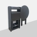 Ver imagem 4 de Mesa Dobrável de Madeira Redonda 90cm com 4 Cadeiras Preta - Cor: Preto
