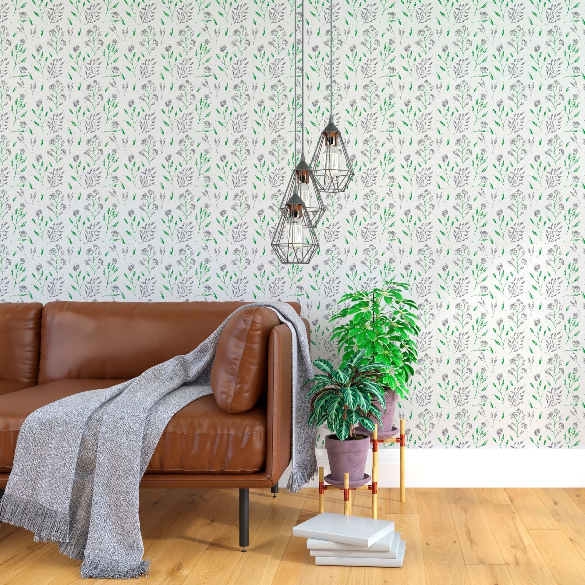 Papel de Parede Adesivo Floral Decor 63 - 1