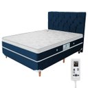 Ver imagem 2 de Cama Box Colchão Magnético King com Massageador 1000 Massagens com Cabeceira - Compact:azul