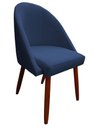 Ver imagem 2 de Cadeira Poltrona Arredondada Suede Azul Marinho - D'classe Decor