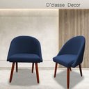 Ver imagem 6 de Cadeira Poltrona Arredondada Suede Azul Marinho - D'classe Decor