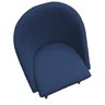 Cadeira Poltrona Arredondada Suede Azul Marinho - D'classe Decor - 3
