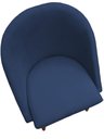 Ver imagem 3 de Cadeira Poltrona Arredondada Suede Azul Marinho - D'classe Decor