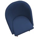 Ver imagem 3 de Cadeira Poltrona Arredondada Suede Azul Marinho - D'classe Decor