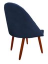 Ver imagem 4 de Cadeira Poltrona Arredondada Suede Azul Marinho - D'classe Decor