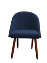 Ver imagem 1 de Cadeira Poltrona Arredondada Suede Azul Marinho - D'classe Decor