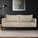 Ver imagem 1 de Sofá Living 2 Lugares com Pés de Ferro Almofadas Soltas 160cm Saiph Bouclê Bege G63 - Gran Belo