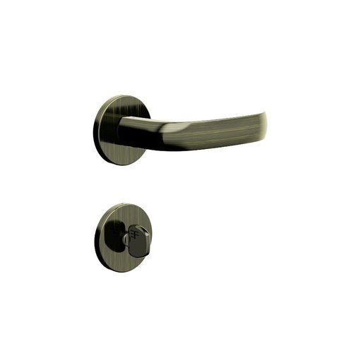 Fechadura Banheiro 720 Roseta Redonda - Antique Oxidado 3f