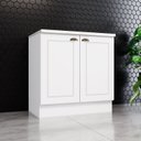 Ver imagem 1 de Balcão para Cooktop 2 Portas MDF Linha Americana 80cm Branco/HP