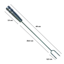 Ver imagem 4 de KIT CHURRASCO COM RASTELO E GARFO 49 CM CABO ALUMINIO