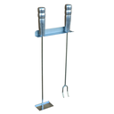 Ver imagem 2 de KIT CHURRASCO COM RASTELO E GARFO 49 CM CABO ALUMINIO