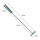 Ver imagem 5 de KIT CHURRASCO COM RASTELO E GARFO 49 CM CABO ALUMINIO