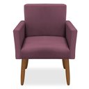 Ver imagem 3 de Kit 4 Poltronas Decorativa Nina Pés Palito Veludo Lilas Chamby Móveis