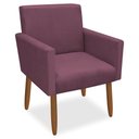 Ver imagem 2 de Kit 4 Poltronas Decorativa Nina Pés Palito Veludo Lilas Chamby Móveis