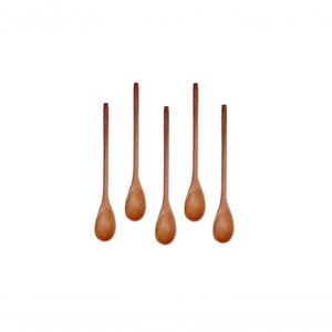 Kit 5 Peças Colher de Pau Madeira Modelos Mingau 27 Cm