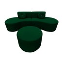 Ver imagem 4 de Sofá Modular Orgânico Monterrey 260cm + Puff Bouclé Verde