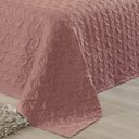 Ver imagem 4 de Kit Cobre Leito Colcha Desirée Casal Bordado Micropercal 200 Fios 3 Peças - Rosê
