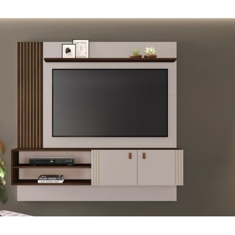 Painel para Tv até 65 Polegadas Preciso Jcm Móveis Off/café