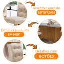 Ver imagem 6 de Mesa para Sala de Jantar Aida 180cm Mdf Canto Copo com Vidro e 6 Cadeiras Carol Moderna Mobília