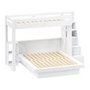 Ver imagem 2 de Beliche Infantil/Juvenil com Cama Queen e Solteiro Multimóveis Crrui-CAM012 Branco