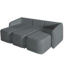 Ver imagem 7 de Sofá Cama para Sala de Estar 4 Lugares 336cm Montserrat K01 Bouclê Cinza - Lyam Decor