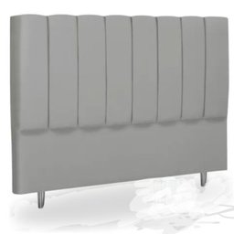 Cabeceira Cama Carla Casal Eucalipto Estofado e Tecido Suede - 1