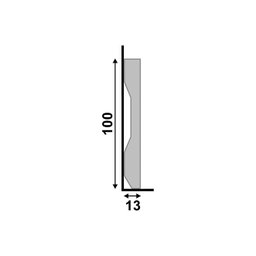 Rodape 10cm Liso Branco Poliestireno Lev101 - Santa Luzia - 2