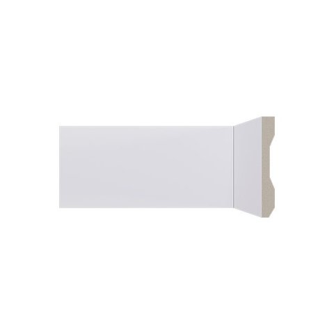 Rodape 10cm Liso Branco Poliestireno LEV101 - Santa Luzia