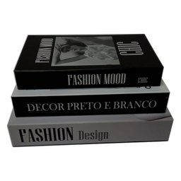 Livro Enfeite Porta Objetos 3 Caixas Organizadoras - Decorativo Ro - 4