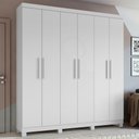 Ver imagem 1 de Guarda-roupa Casal Jazz 6 Portas 3 Gavetas 73939.58 Branco - Móveis Lopas