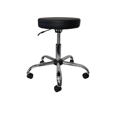 Cadeira Mocho sem Encosto - Base Cromada:preto