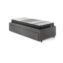 Ver imagem 7 de Base Box Cama Solteiro Sapateira Courino Linho Cinza e Colchão Gransleep Ecoflex 88x188
