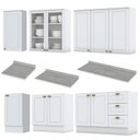 Ver imagem 3 de Cozinha Completa Americana 6 Peças Branco com Tampo - Móveis Henn