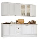Ver imagem 1 de Cozinha Completa Americana 6 Peças Branco com Tampo - Móveis Henn