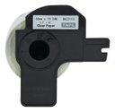 Ver imagem 2 de Rolo de Etiqueta Termica Compativel Brother Dk22113 - 62mmx15,24mts Continua Preto/transp