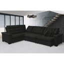 Ver imagem 1 de Sofá Manchester 2.50x3.10m de Canto, Retrátil e Reclinável - Preto