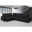 Ver imagem 2 de Sofá Manchester 2.50x3.10m de Canto, Retrátil e Reclinável - Preto