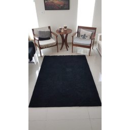 Tapete Algodão para Sala, Quarto e Escritório - 2,00M x 3,00M - Cor Cru Pelo Médio - 1