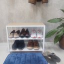 Ver imagem 2 de Kit Cabideiro e Porta Sapatos Entrada Banco Sapateira MDF Industrial Branca
