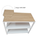 Ver imagem 7 de Kit Cabideiro e Porta Sapatos Entrada Banco Sapateira MDF Industrial Branca