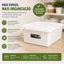 Ver imagem 5 de Cesto Organizador 26L Tampa Caixa Plastica Multiuso Alimentos Carnes Freezer Container Confeitaria