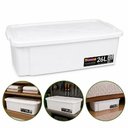 Ver imagem 3 de Cesto Organizador 26L Tampa Caixa Plastica Multiuso Alimentos Carnes Freezer Container Confeitaria