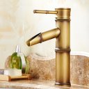 Ver imagem 2 de Torneira Banheiro Lavatório Bambu Bronze Vintage Misturador