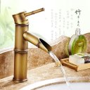 Ver imagem 5 de Torneira Banheiro Lavatório Bambu Bronze Vintage Misturador