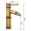Ver imagem 6 de Torneira Banheiro Lavatório Bambu Bronze Vintage Misturador