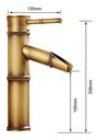 Ver imagem 6 de Torneira Banheiro Lavatório Bambu Bronze Vintage Misturador
