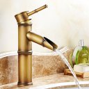 Ver imagem 1 de Torneira Banheiro Lavatório Bambu Bronze Vintage Misturador